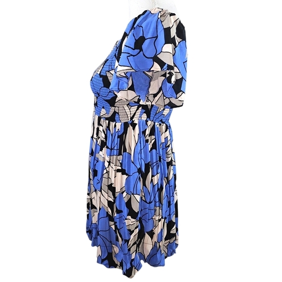 Free People Louise Off Shoulder Floral Smocked Mini Dress In Small - Picture 5 of 9